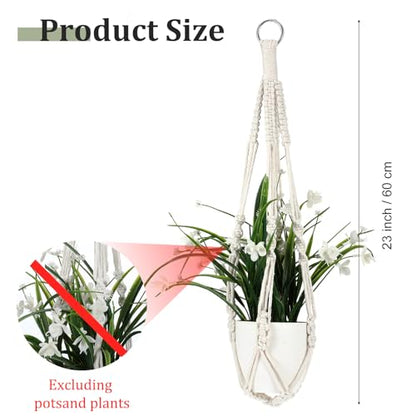 2Pcs 23" Short Macrame Plant Hanger, Short Macrame Plant Hangers