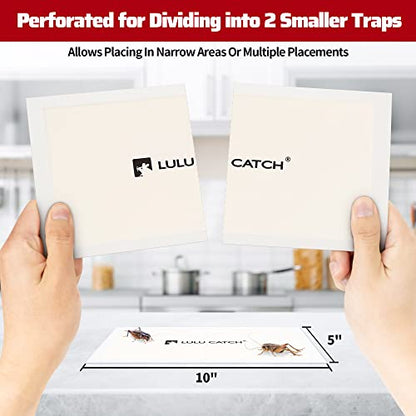 LULUCATCH Cricket Insect Glue Traps - 12 Pack Bug Cockroach Sticky Traps, Large Spider Trap with Pre-Baited Attractant, Highly Effective Glue Boards Indoor, Non-Toxic Pet Safe, Easy to Use - size: 12 Pack
