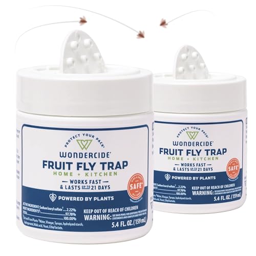 Wondercide - Fruit Fly Traps for Indoors - 5.4 oz, 2 Pack