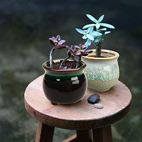 2.1 Inch Ceramic Small Succulent Pot,Plant Pots,Mini Flower Pots - size: 2.3inch-6pack