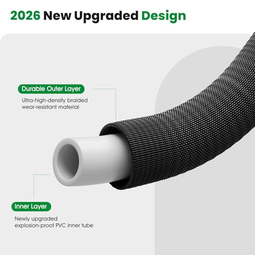 Garden Hose 50FT, Non-Expanding Water Hose Ultra Lightweight - size: 50FT