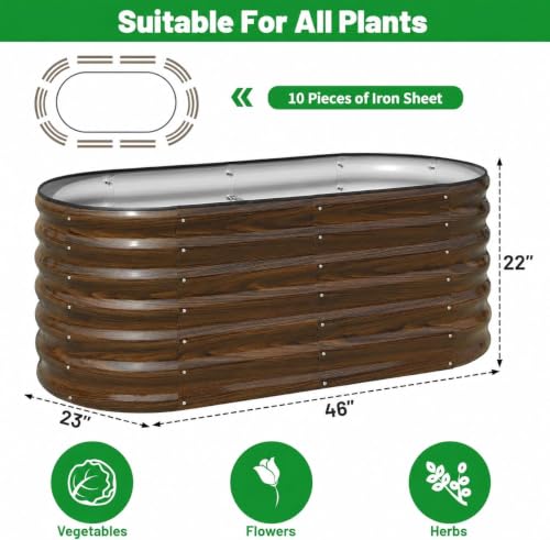 SnugNiture Galvanized Steel Raised Garden Bed Kit - 2 Pack 4x2x2 ft Metal Planter Box for Vegetables, Flowers, Herbs | Easy Assembly, Open Bottom Design for Optimal Drainage - size: 4x2x2ft(2 Pack)