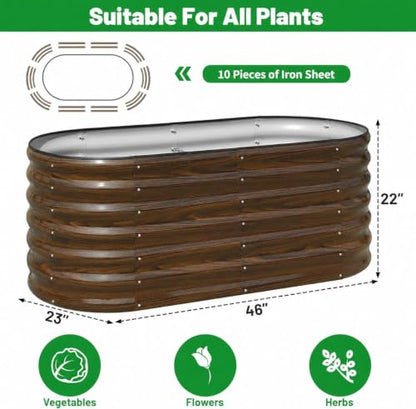 SnugNiture Galvanized Steel Raised Garden Bed Kit - 2 Pack 4x2x2 ft Metal Planter Box for Vegetables, Flowers, Herbs | Easy Assembly, Open Bottom Design for Optimal Drainage - size: 4x2x2ft(2 Pack)