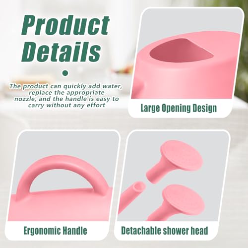 Indoor and Outdoor Watering Can - Long Spout -1/2 Gallon (64oz) - Pink - color: Pink