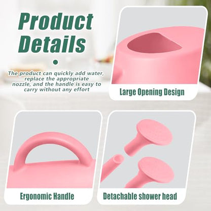 Indoor and Outdoor Watering Can - Long Spout -1/2 Gallon (64oz) - Pink - color: Pink