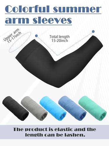 Boao 10 Pcs UV Arm Sleeves Tattoo Cover - color: Vivid Colorful, size: Medium