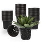 100 Packs 6 Inch Nursery Pots, Plastic Nursery Pots with Drainage - size: 6 Inch