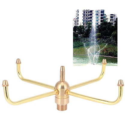 Rotating Fountain Nozzles Fountain Nozzle G1/2 Female Thread Fountain Nozzle Heads G3/4 Male Thread 4 Arm Rotate Brass Spray Head Sprinkler for Garden Pond