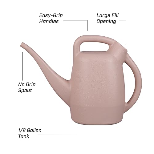 CHAPIN 48008 1/2-Gallon Watering Can, Lightweight for Easy Watering - style: 0.5 Gallons, Rose