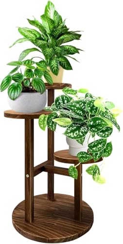 GEEBOBO 3 Tier Plant Stand Indoor - color: Brown - 3 Tier