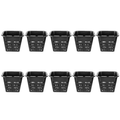 Yardwe Root Control Basin Square Net Pot 5.38 Inch Thickened Plastic Hydroponic Plant Basket for Root Growth and Water Cultivation
