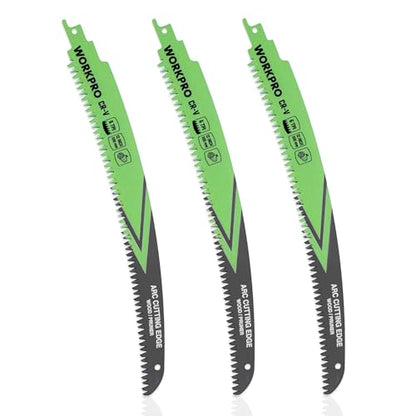 WORKPRO 12-Inch Arc Edge Reciprocating Saw Blades, 6TPI for Pruning, 3 Pack - size: 12 Inch