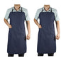VWELL Waterproof Rubber Vinyl Apron W/ 2 Pockets - Lab Apron for DishWashing, Grooming 2Pack - color: Blue-with Pockets-2 Pack