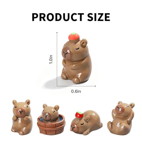 shixinhui 40Pcs Mini Resin Capybara Figures, Tiny Animal Figurines to Hide - color: Cute Capybara 40pcs