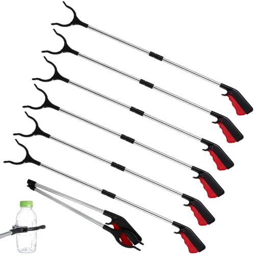 Norme 6 Pcs Grabber Reacher Tools, 32.7 in Foldable Trash Pickers