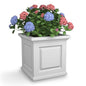 Mayne Nantucket 20in Self-Watering Square Planter, White - color: White