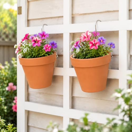 6 Packs Terracotta Pots Hanger Hooks,Thick Stainless Steel Plant Hanger