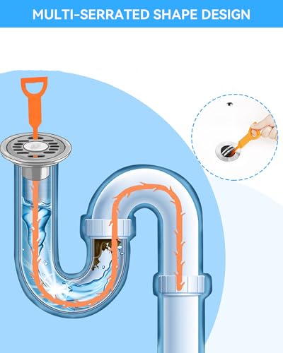 20 Inch 6 Pack Drain Clog Remover - Flexible Drain Snake - style: 20 IN