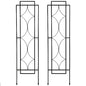 Sunnydaze 60" Black Metal Garden Trellis for Climbing Plants, 2-Pack - style: Chic Diamonds - 60"
