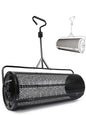 Compost Spreader 44 Inch Towable Peat Moss Spreader - Black - size: 44 Inch