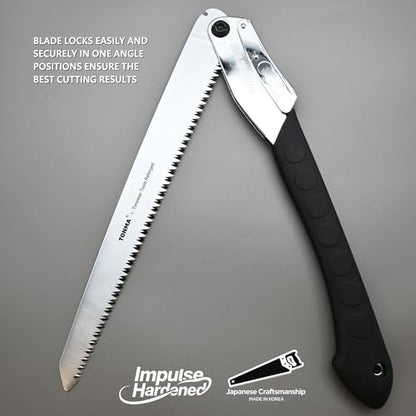 TONMA 14" Professional Folding Hand Saw Made in Korea, Large Teeth, TDE-637 - size: 14 inches (360mm)
