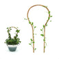 COLOtime 3Pack Small Plant Trellis Bamboo Trellis for Indoor Potted Plants - size: Round shaped, 3 Pack