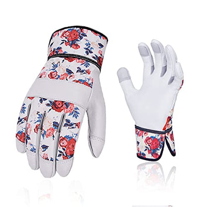 Vgo... Gardening Gloves for Women, Goatskin leather,Puncture Resistant Palm and Fingertips,Touchscreen(GA3561) - size: Small(Pack of 1)