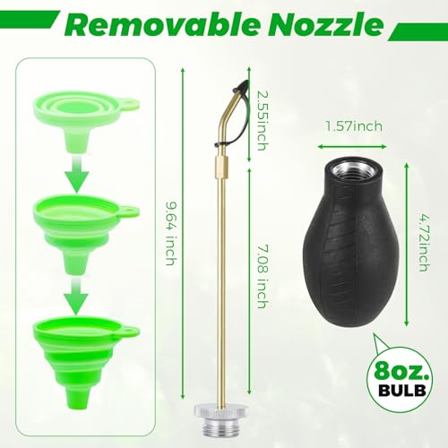 Diatomaceous Earth Duster, Long Metal Tube Handheld Home Garden Spreader - color: black1