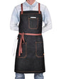 Mens Womens Cooking Apron with Cross Back Straps,Black Denim - color: Black Denim With Cross Back Straps