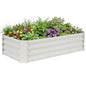 Galvanized Steel Raised Garden Bed, 4x2x1ft, White - color: White, size: 4×2×1 ft (1 Pack)