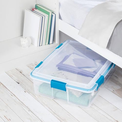 Sterilite Gasket Storage Box with Lids for Home & Office, 37 Quart, 8-Pack - size: 37 Quart, style: 8 Pack