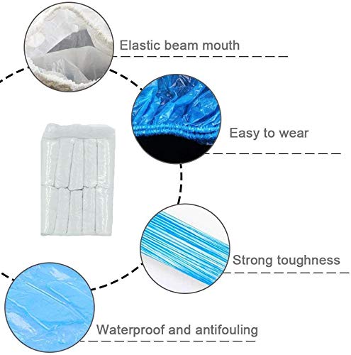 Disposable Arm Sleeves Covers, 100pcs Waterproof PE Oversleeves Covers - color: White
