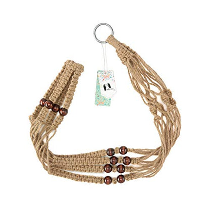 Mkono Macrame Plant Hanger Indoor 35 Inch Hanging Planter Basket Brown 2Pcs - color: Brown