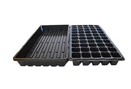 Bootstrap Farmer 50 Cell Seed Starting Trays Extra Strength, 60 Pack, Seedling Tray 1020 Inserts - size: 60 Cell Trays
