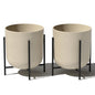Veradek Mason Series Raised Lima Planter - Round Planter with Stand - color: Sand, size: 15 inch - 2 Pack