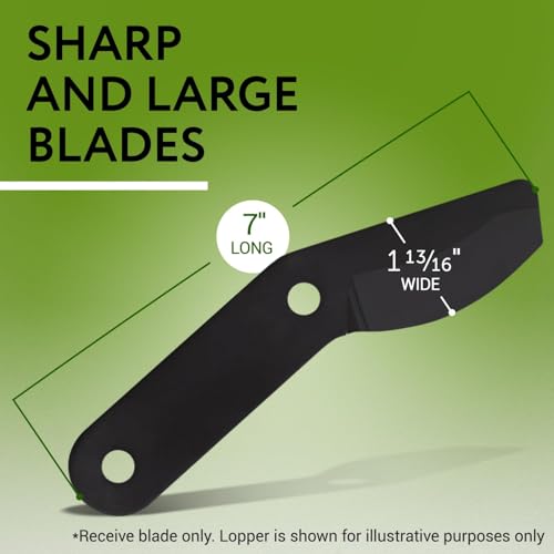 IMPRESA Lopper Replacement Blades - 2 Pack, Compatible with Fiskars PowerGear 25"/31" & PowerGear 2 27"/32" - Bypass Lopper Blades - PTFE-Coated for Gardening Tools - Ambidextrous with Storage Bag