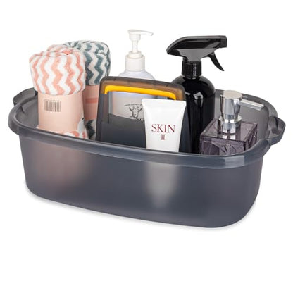 Large Cleaning Supplies Caddy Portable Shower Caddy Basket Clear Grey - color: Clear Grey, size: Large