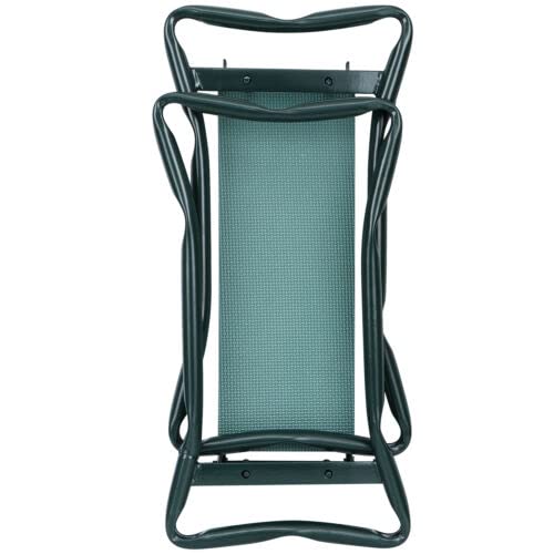 Garden Bench Foldable Stool Padded seat Cushion and Tool Bag