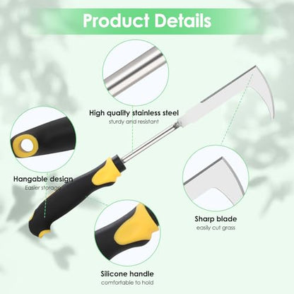 Weed Puller Tool, Rubber Handle Weed Remover Tool,3PCS