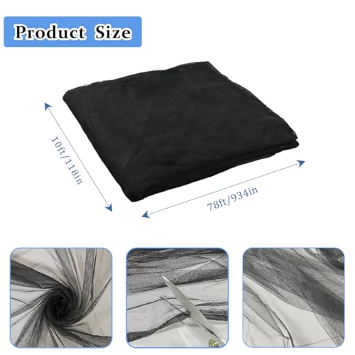 Mosquito Net 78x10Ft, Mosquito Netting for Patio Garden Protection - size: 10x78FT