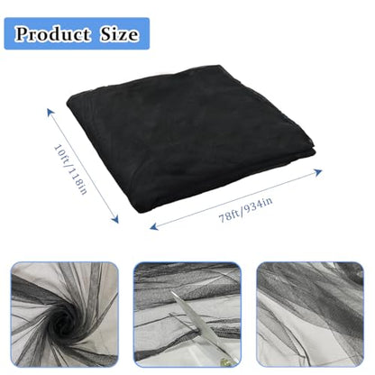 Mosquito Net 78x10Ft, Mosquito Netting for Patio Garden Protection - size: 10x78FT