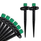 HUISUYTON 30pcs Drip Irrigation Emitters for 1/4" Drip Irrigation Tubing - size: 30Pcs Double Tube Drippers