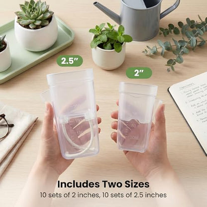 20 Pack Self-Watering Pots, 2 & 2.5 Inch Nursery Planters