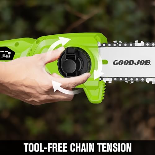 Cordless Pole Saw, 20V Electric Pole Chainsaw for Tree Trimming