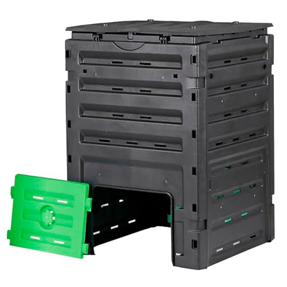 120 Gallon (450L) BPA Free Garden Compost Bin - Easy Assembly, Aerating Outdoor Compost Box for Fast Fertile Soil Creation - size: 120 Gallon