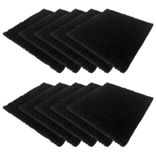 JURENGUDF 10 Pack 5 Inch Carbon Filters – Square Activated Charcoal Sheets, Odor Control Refills for Kitchen Compost Bucket and Countertop Bins