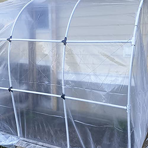 Yowlieu 10' x 26' Clear Greenhouse Plastic Sheeting, 6 Mil UV Resistant Polyethylene Greenhouse Film Hoop Green House Plastic Cover for Farms, Agriculture, Garden - size: 10' x 26' - 1 PCS