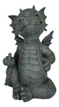 Ebros Keep Off Flip The Bird Rude Baby Dragon Sitting Statue 10" H Fairy Garden Faux Stone Resin Finish Guest Greeter Figurine - color: Flip the Bird Keep Off