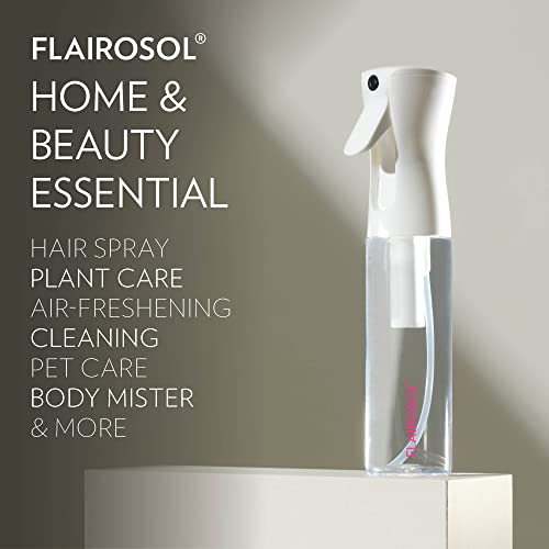 FLAIROSOL Original Continuous Mister Spray Bottle, 10.1oz, Clear/Pink - color: Clear Bottle - Pink Print