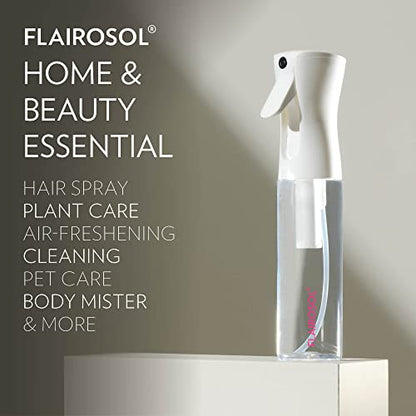 FLAIROSOL Original Continuous Mister Spray Bottle, 10.1oz, Clear/Pink - color: Clear Bottle - Pink Print